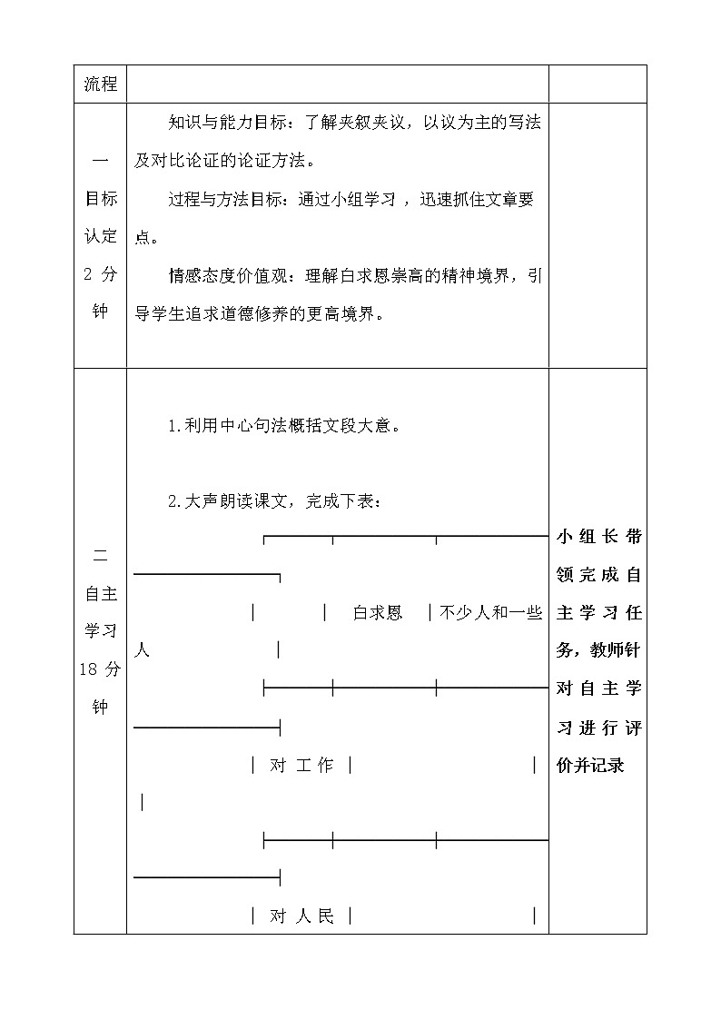 人教部编版七年级语文上册《12 纪念白求恩》导学案设计初一优秀公开课 (5)03