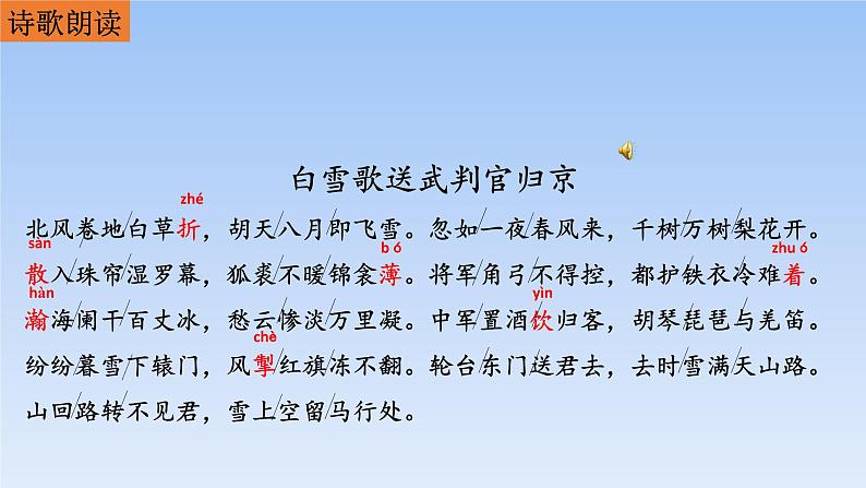《白雪歌送武判官归京》课件PPT第5页