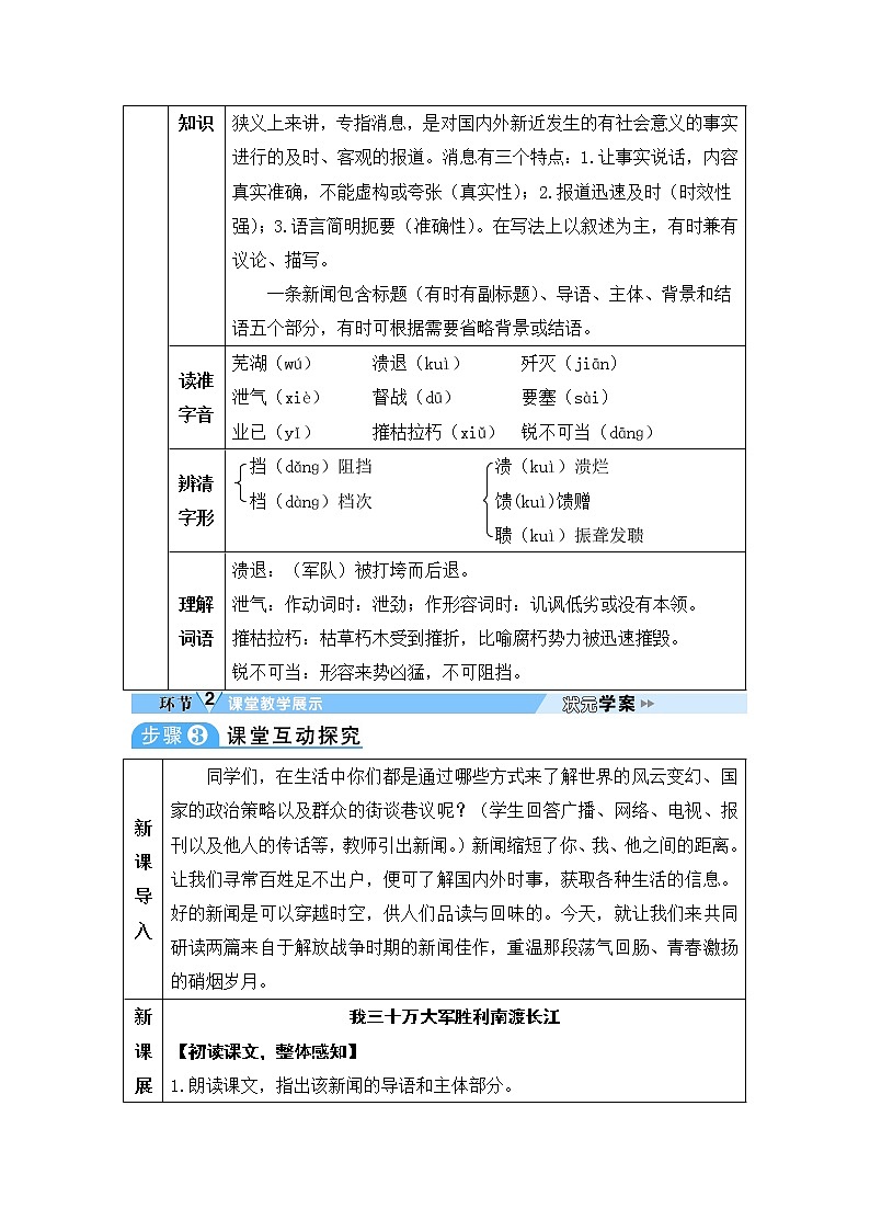 人教部编版 (五四制)语文八年级上册 第一单元  1 消息二则【课件+教案+音视频素材】02