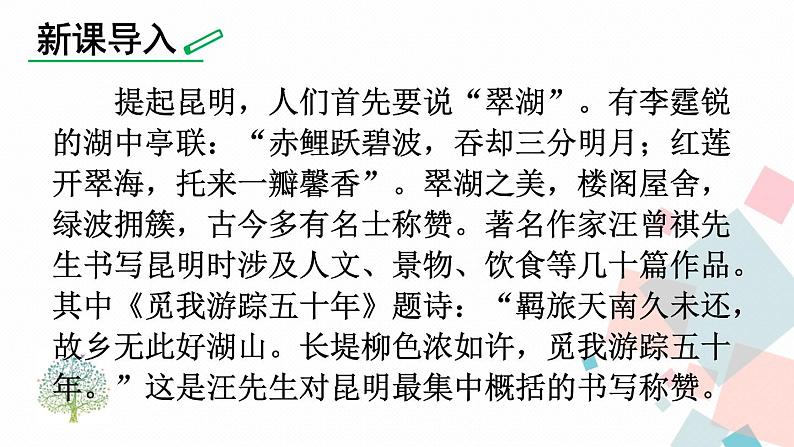 人教部编版 (五四制)语文八年级上册 第四单元  17 昆明的雨【课件+教案+音视频素材】01