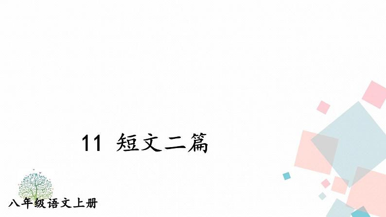 人教部编版 (五四制)语文八年级上册 第三单元  11 短文二篇【课件+教案+音视频素材】01