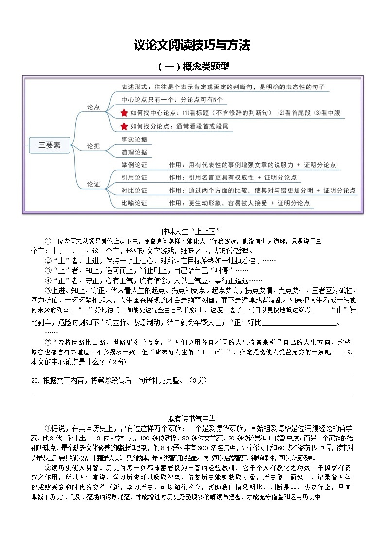 议论文综合阅读技巧与方法教案第1页