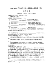 期末复习检测卷（四）2021—2022学年部编版语文九年级上册（word版 含答案）