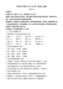 精品解析：2020年山东省济南市平阴县中考二模语文试题（解析版+原卷版）