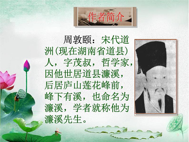17《爱莲说》精品教学课件第7页