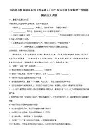 精品解析：2020年吉林省名校调研卷系列（省命题A）中考二模语文试题（解析版+原卷版）