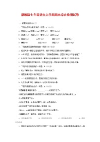 人教部编版七年级语文上册第一学期期末联考综合检测试题测试卷 (27)