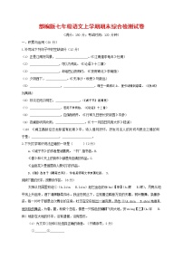 人教部编版七年级语文上册第一学期期末联考综合检测试题测试卷 (148)