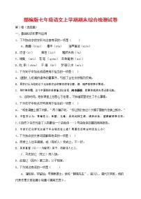 人教部编版七年级语文上册第一学期期末联考综合检测试题测试卷 (181)