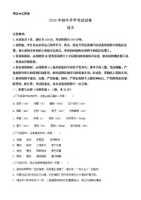 内蒙古包头市2020年中考语文试题（原卷版）