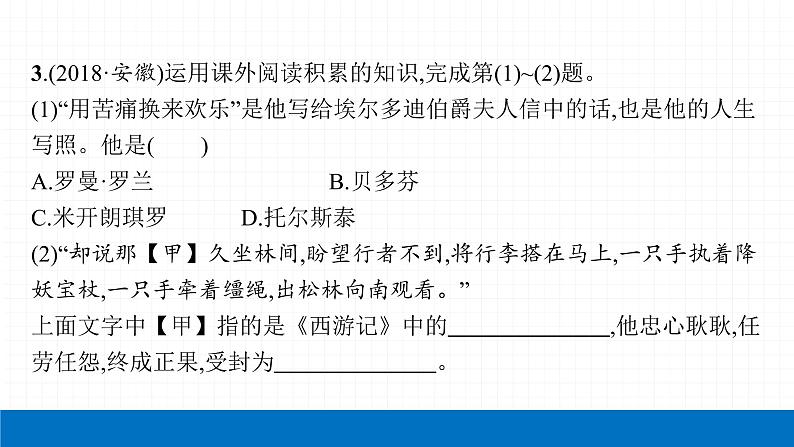 2022届初中语文一轮复习 专题三　名著导读（一） 精品课件第6页