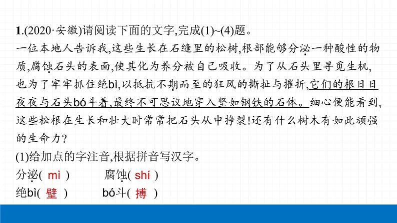 2022届初中语文一轮复习 专题一　语段综合（二）考点4-6 精品课件04