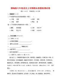 人教部编版七年级语文上册第一学期期末联考质量综合检测试题测试卷 (74)