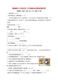 人教部编版七年级语文上册第一学期期末联考质量综合检测试题测试卷 (248)