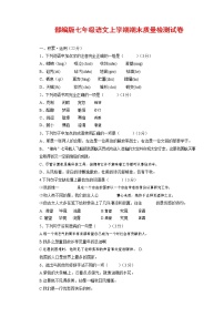 人教部编版七年级语文上册第一学期期末复习质量综合检测试题测试卷 (176)