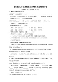 人教部编版八年级语文上册 第一学期期末考试复习质量综合检测试题测试卷 (74)