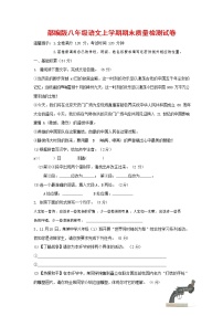 人教部编版八年级语文上册 第一学期期末考试复习质量综合检测试题测试卷 (91)