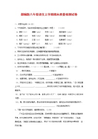 人教部编版八年级语文上册 第一学期期末考试复习质量综合检测试题测试卷 (127)