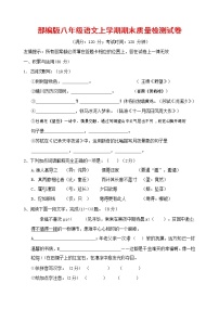人教部编版八年级语文上册 第一学期期末考试复习质量综合检测试题测试卷 (185)