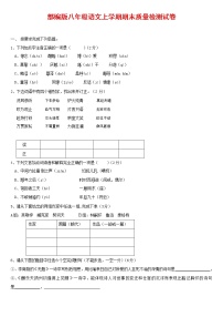 人教部编版八年级语文上册 第一学期期末考试复习质量综合检测试题测试卷 (147)