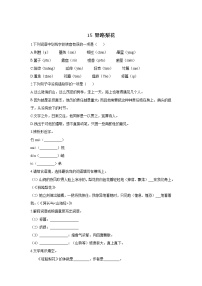 2020-2021学年15 驿路梨花一课一练