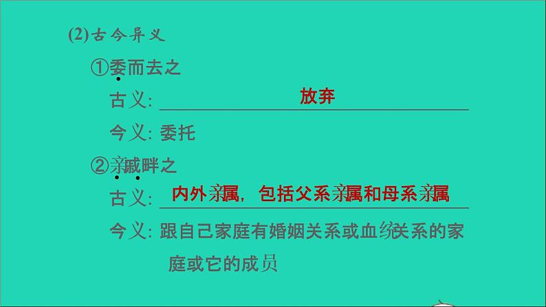 中考语文第15课时八上文言文(二)课后练本课件第3页