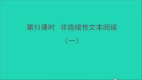 中考语文阅读第51课时非连续性文本阅读一课堂讲本课件