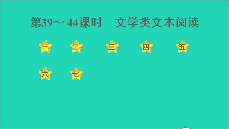 中考语文阅读第39_44课时文学类文本阅读课后练本课件第1页
