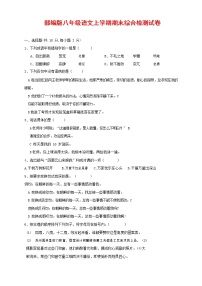 人教部编版语文八年级上册 第一学期期末考试复习质量综合检测试题测试卷 (109)