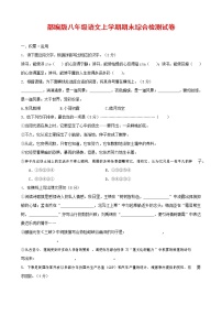 人教部编版语文八年级上册 第一学期期末考试复习质量综合检测试题测试卷 (120)