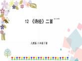 人教部编版八年级下册——第三单元12 《诗经》二首【课后习题参考答案+音视频素材】课件PPT