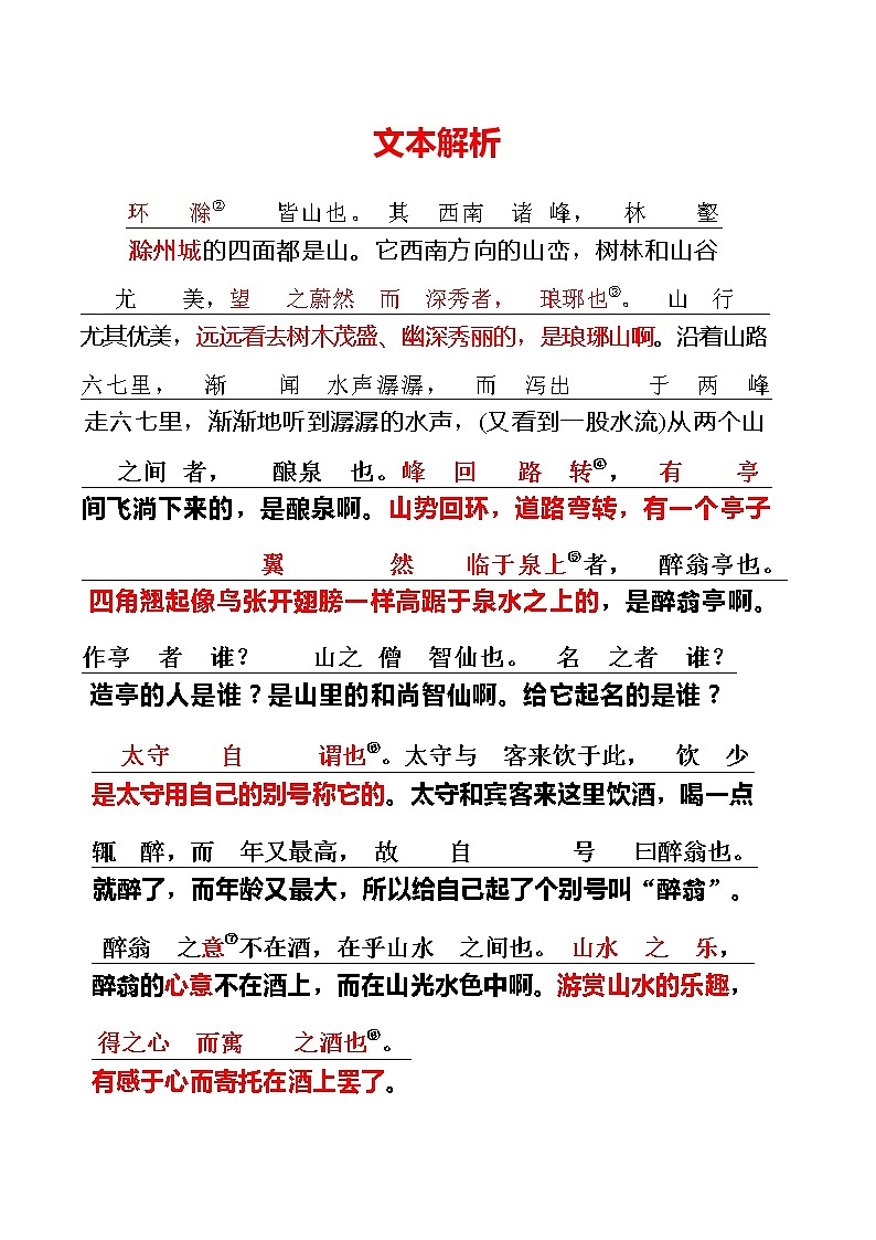 16 九上《醉翁亭记》-2022年中考语文21篇文言文记诵必背（原卷版）第2页