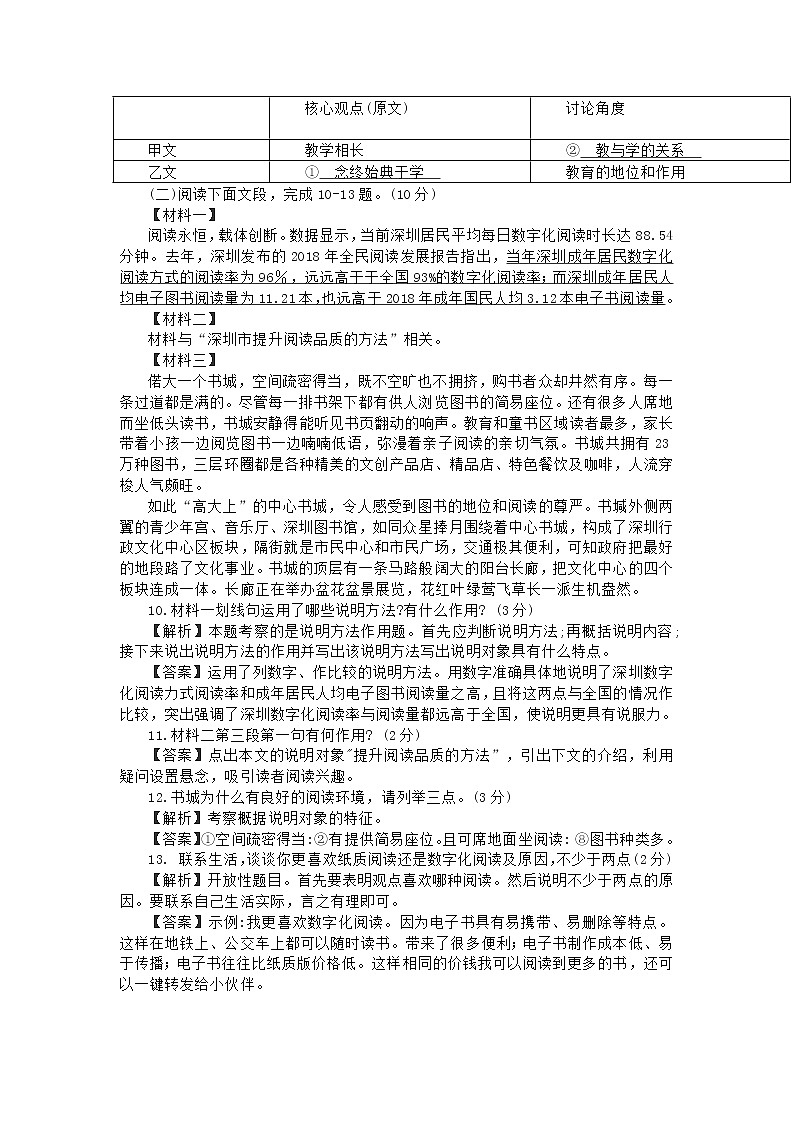 广东省深圳市2020年中考语文试题03