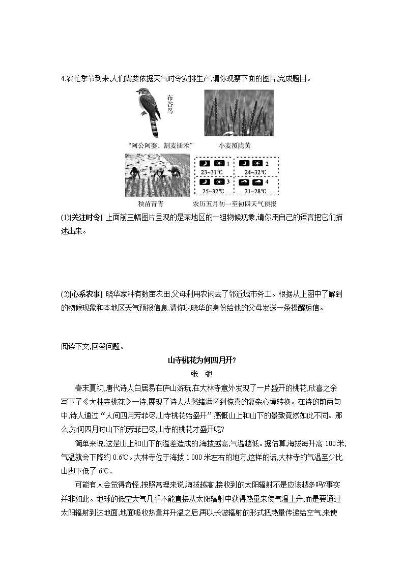 第5课《大自然的语言》同步练习02