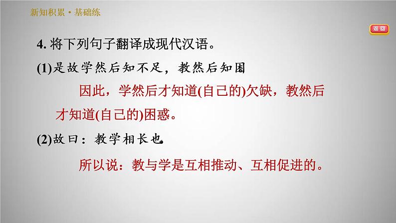 人教版八年级下册语文 第6单元 22.《礼记》二则 习题课件第8页