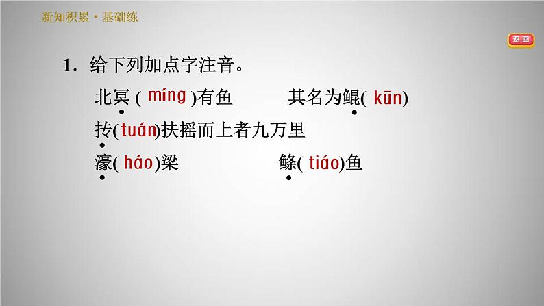 人教版八年级下册语文 第6单元 21.《庄子》二则 习题课件第4页