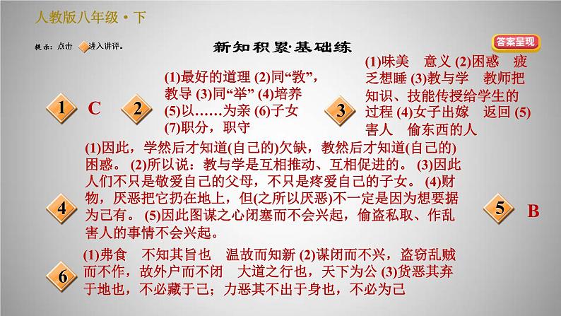 人教版八年级下册语文 第6单元 22.《礼记》二则 习题课件第2页