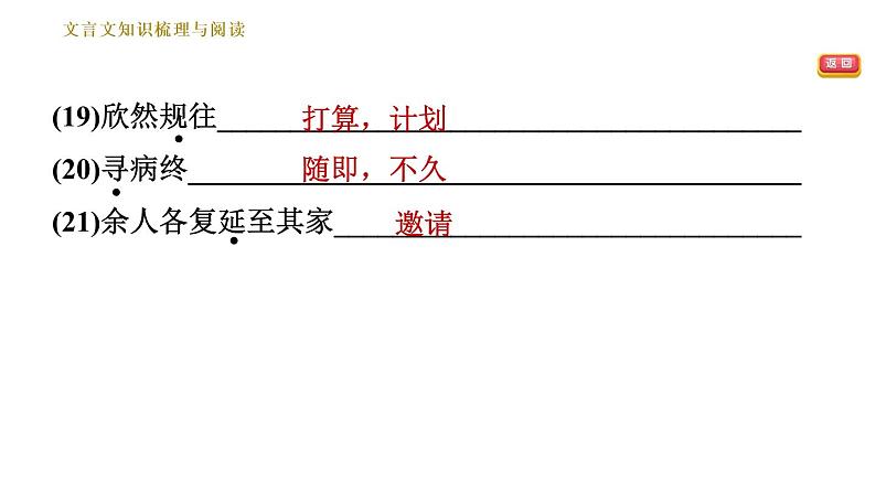 人教版八年级下册语文 期末专题训练 5.专题五  文言文知识梳理与阅读 习题课件第7页