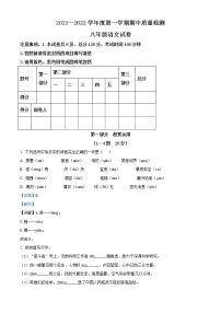 2021-2022学年河北省唐山市乐亭县八年级上学期期中语文试题（含答案与解析）