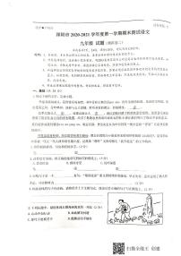 广东省深圳市2020-2021学年九年级上学期期末测试语文模拟卷二（图片版无答案）