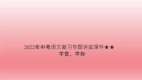 2022年中考语文复习专题-字音、字形课件(共34页）
