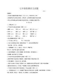 山东省临沂市郯城县2019-2020学年七年级下学期期中考试语文试题（含答案）