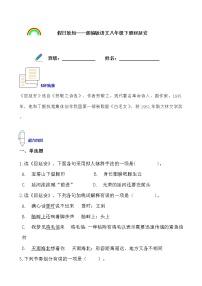 假日致知——部编版语文八年级下册回延安寒假提前学练习题