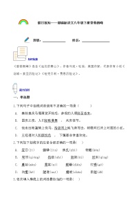 假日致知——部编版语文八年级下册登勃朗峰寒假提前学练习题