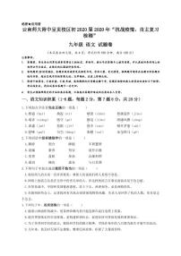 云南省云南师范大学附属中学呈贡校区2020届九年级下学期“抗战疫情，自主复习检测”语文试题（PDF版含答案）