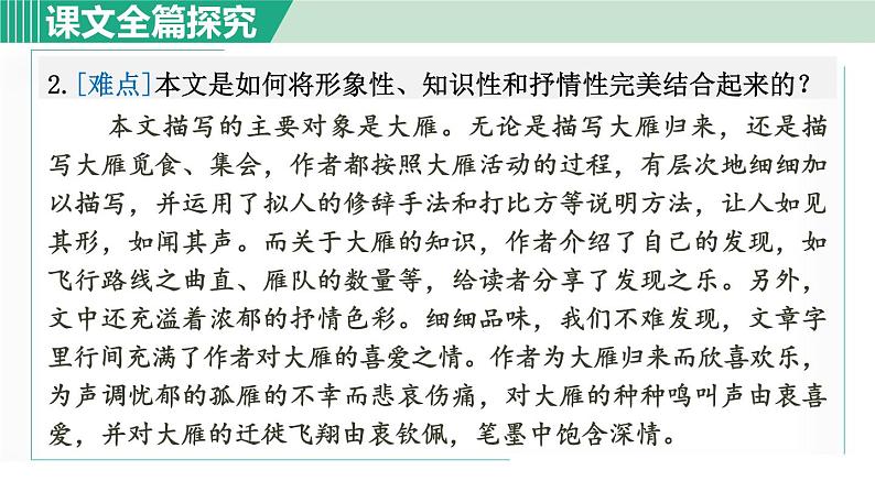 部编版八年级语文下册 第2单元 7大雁归来 课件07