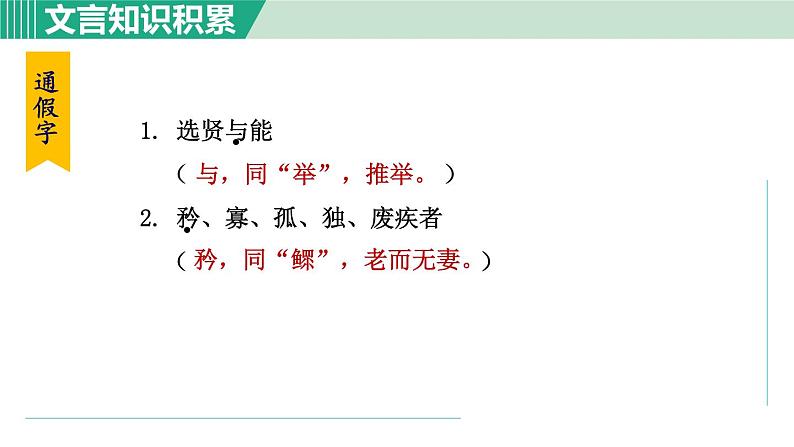 部编版八年级语文下册 第6单元 22《礼记》二则 大道之行也 课件07