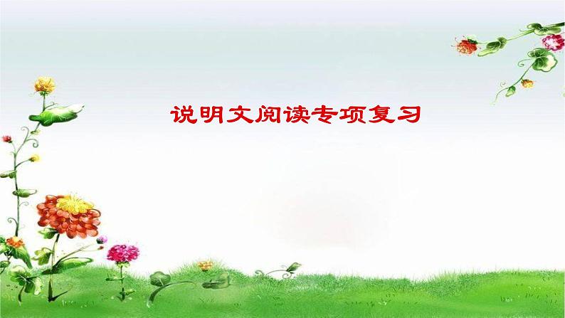 2022年中考语文一轮复习：说明文阅读专项复习课件（28张PPT）01