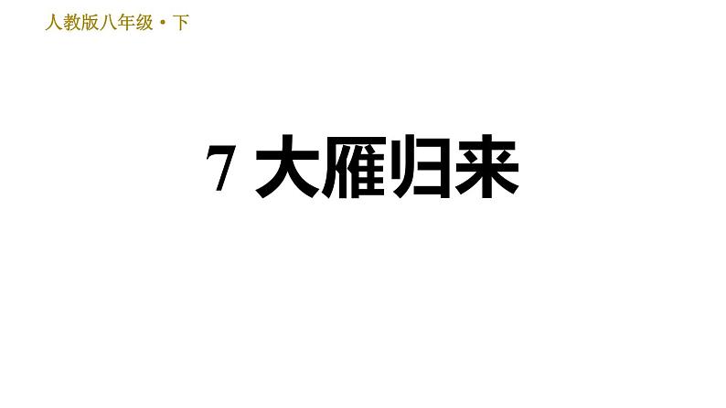 人教版八年级下册数学 第2单元7 大雁归来 习题课件第1页