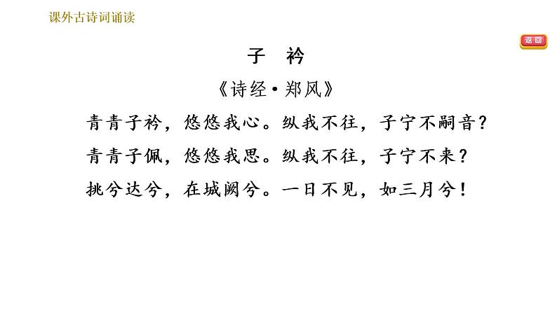 人教版八年级下册语文 第3单元 课外古诗词诵读 习题课件0第5页